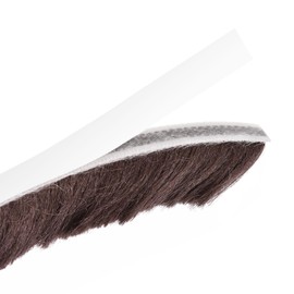 uxcell Weather Stripping Brush, 10ft L x 0.35" W x 0.9" H Self-Adhesive Seal Weatherstrip Sweep Brush Brown for Door Window
