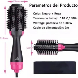 Cepillo Secador Alaciador SHZHDIKUN Tecnología Iónica 4 en 1 Cabello                                                                                  