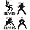 Elvis The King x 4 Poses, Bumper, car, Laptop, Window,