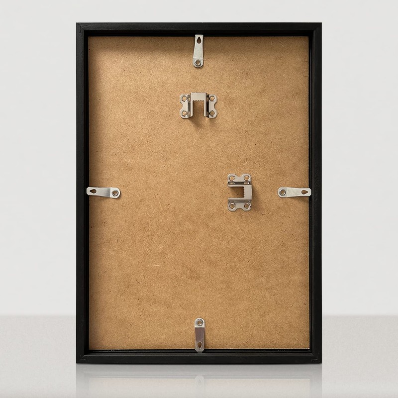 Modery Picture Frame A4 Black for Photos and Posters, Wooden