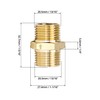 QWORK Brass One-way Check Valve, 2Pcs 1/2" Male to 1/2"