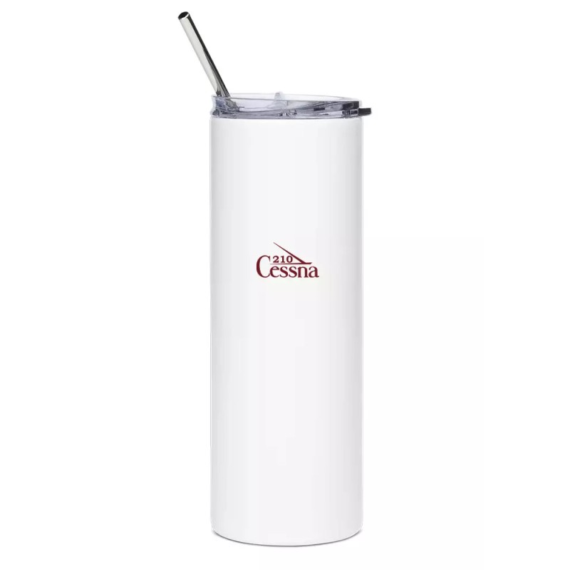 Cessna P210 'Silver Eagle' Stainless Steel Water Tumbler with straw