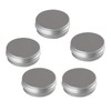Dophee 60ml 5pcs Aluminum Screw Cap Tin Makeup Refill Containers
