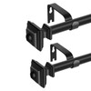 JRZOO 2 Pack Black Curtain Rods 48 to 84 Inches(4-7