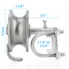 Sliding Gate Rollers, 5" Rear Pipe Track Wheels for Chain