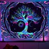 Blacklight Tree of Life Tapestry - UV Reactive Spiritual Life