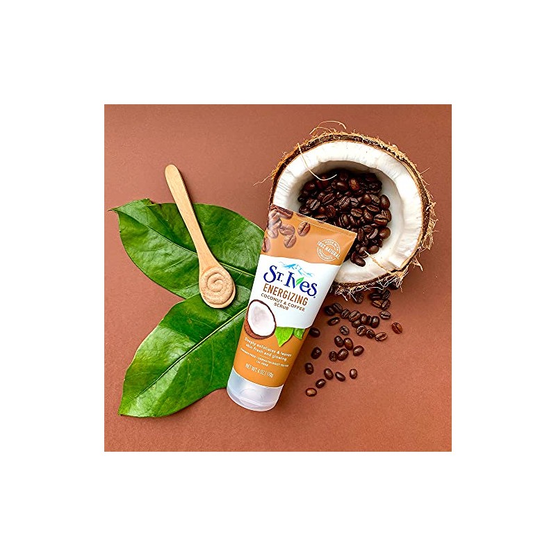 St. Ives Rise Energize Coconut Coffee Scrub, 6 oz