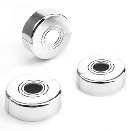Rosette Shower Fitting (3 Pieces), Rosettes for Radiator Pipes, Cover Rosette Fittings, Faucet Cover, 3 Sizes in 1 Heating Pipe Cover, for Diameter 20 mm/25 mm/33 mm, for Tap Decoration