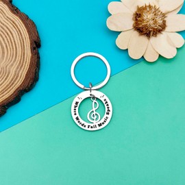 Dabihu Music Lover Gifts Music Keychain Music Note Jewelry Inspirational Gift for Musicians Music Student Teacher Team Encouragement Graduation Gift for Guitar Piano Player Christmas Birthday Gift