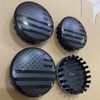 FEAYS 4PCS 83mm 3.25" Black Wheel Center Hub Caps for