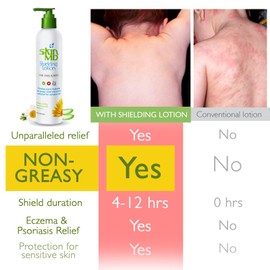 Skin MD Shielding Lotion - Hydrating Body Lotion for Sensitive Skin | Non-Greasy, Fast-Absorbing Moisturizer with Plant-Based Ingredients | for Dry Skin, Eczema & Psoriasis Relief - 16oz Dispenser