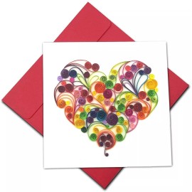 TUMYBee Quilling Card 3D Color Unique Dedicated Paper Handmade Art - Design Greeting ...