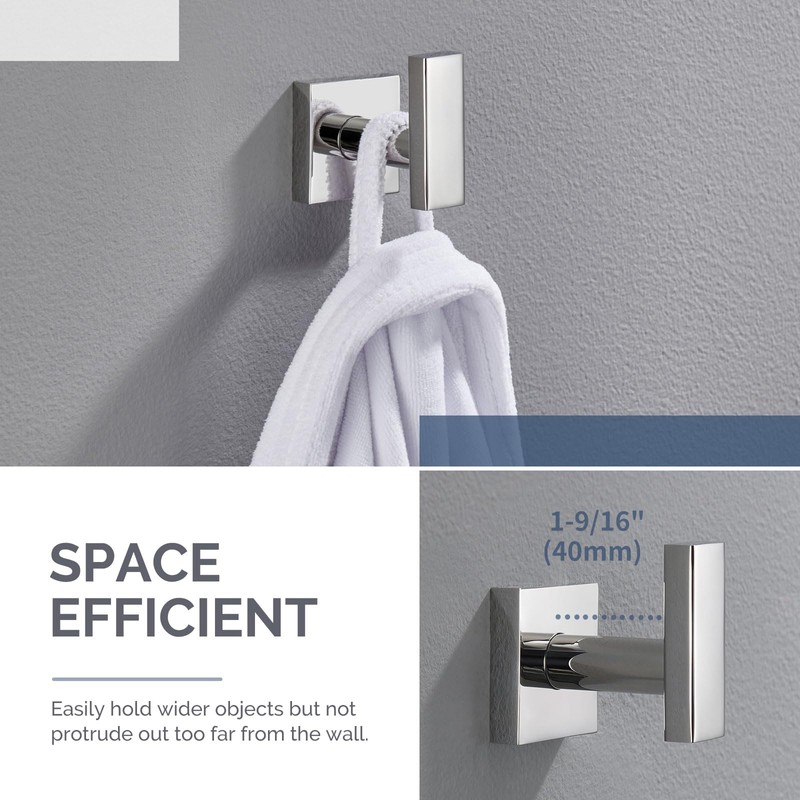 Bathroom Towel Hook, Angle Simple SUS304 Stainless Steel Bath Towel