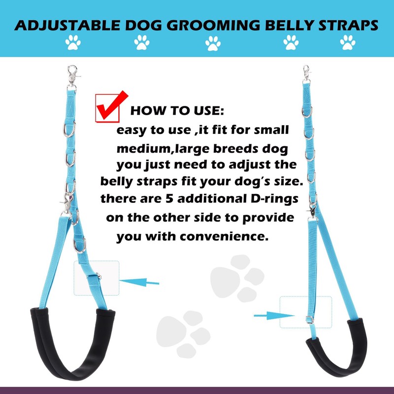 Dog Grooming Belly Straps Sky Blue Dog Grooming Supplies Dog