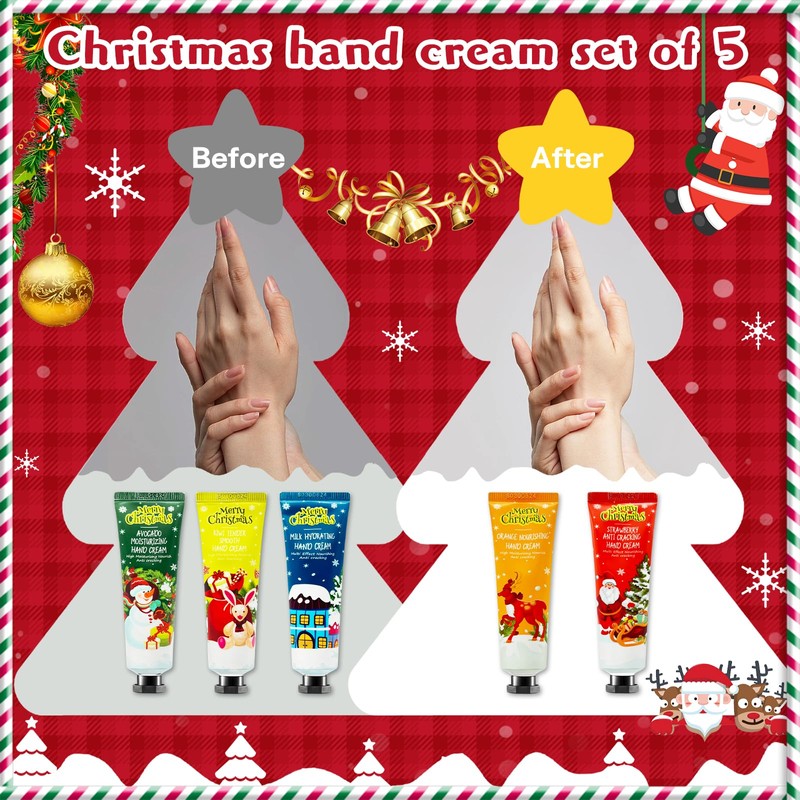 Christmas Hand Cream Gift Set, Mini Hand Cream Women's Gift