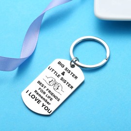 Sister Gifts Keyring Big Sis Little Sis Gifts Big Sister Keychain Best Friends Gifts Birthday Christmas Gifts Big Sister Little Sister Gifts Birthday Keyring form Sister Christmas Keychain（big sis）