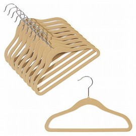 ULTRA-SLIM CHILDRENS VELVET SHIRT/PANT HANGERS - SET OF 100 - CAMEL