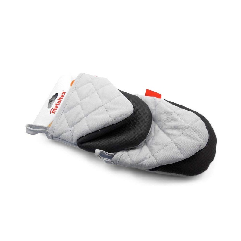Metaltex Ofenhandschuh, Baumwolle, Grau, 14 cm, 2