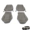 ANTUKO Leather Seat Cover Gray Driver Passenger Bottom Top Replacement