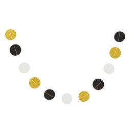 Round Paper Garland Banner, Glitter Dots Hanging Garland, Garland for Hanging, Streamer Decoration for Birthday, Engagement, Wedding, Baby Shower, Christmas Party, Decoration Carnival