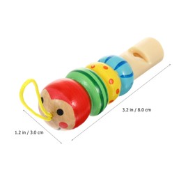 NUOBESTY Whistle Toys, 3pcs Animal Wood Whistles for Kids Wooden Children Music Instrument Educational Plaything for Party Favors, Interactive Toys (Random Style)