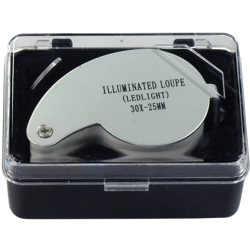 HTS 201X3 30x 25mm White Illuminated Jeweler's Loupe
