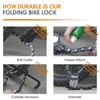 ICOCOPRO Folding Lock, 85 cm Bicycle Lock with Key &