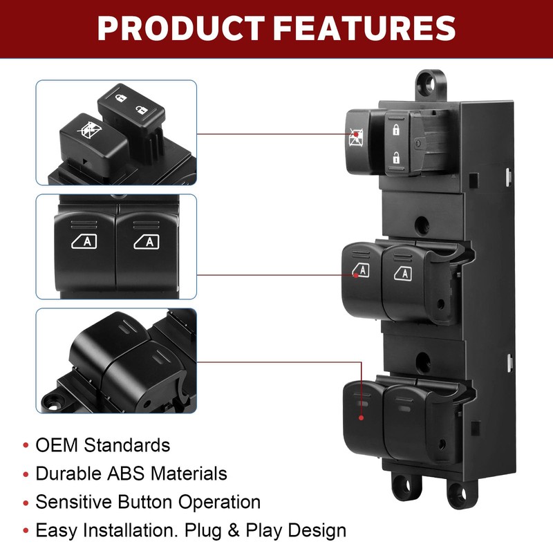 LCWRGS Master Power Window Switch Compatible with Nissan Titan 2004-2015,