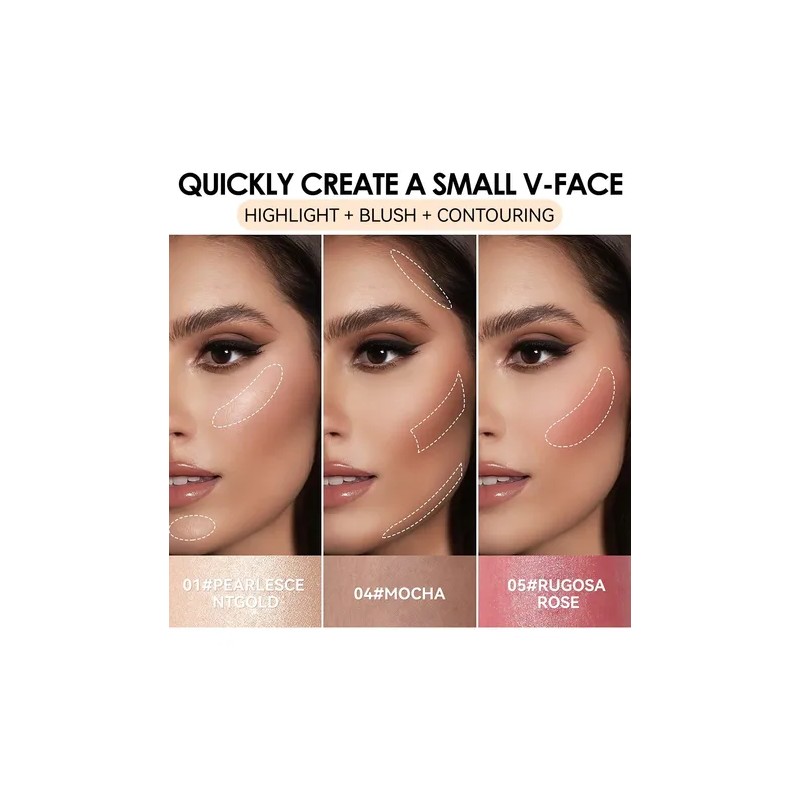 Set De 3 Espátula Lasting Contouring Stick Contorno Blush