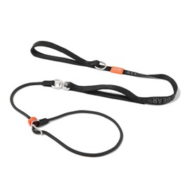HowGo Slip Lead Dog Leash with Padded Handles | Lightweight Dog Training Leash with 360°Swivel Anti-Tangle | Heavy-Duty Lead and Collar for Large Medium and Small, No-Pull Walking (Black, 5.5FT)