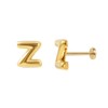 316L Surgical Steel Initial Earring Flat Back Stud Earrings for