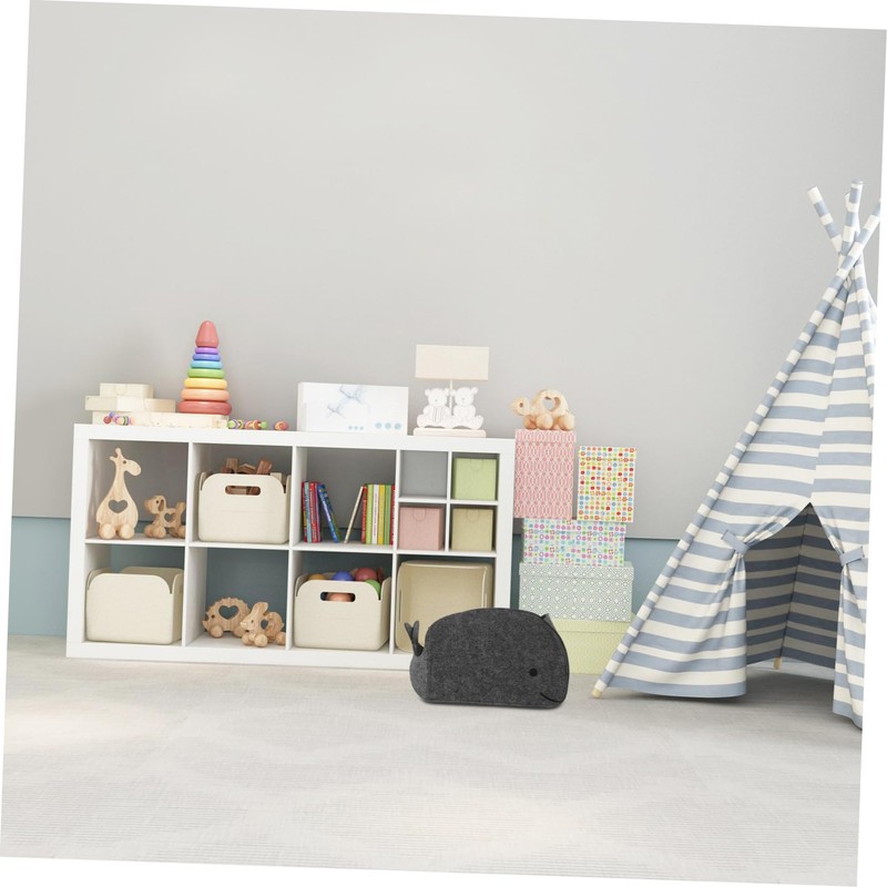 KOMBIUDA 3 Pcs Sundries Basket Felt Toy Storage Bin Adorable