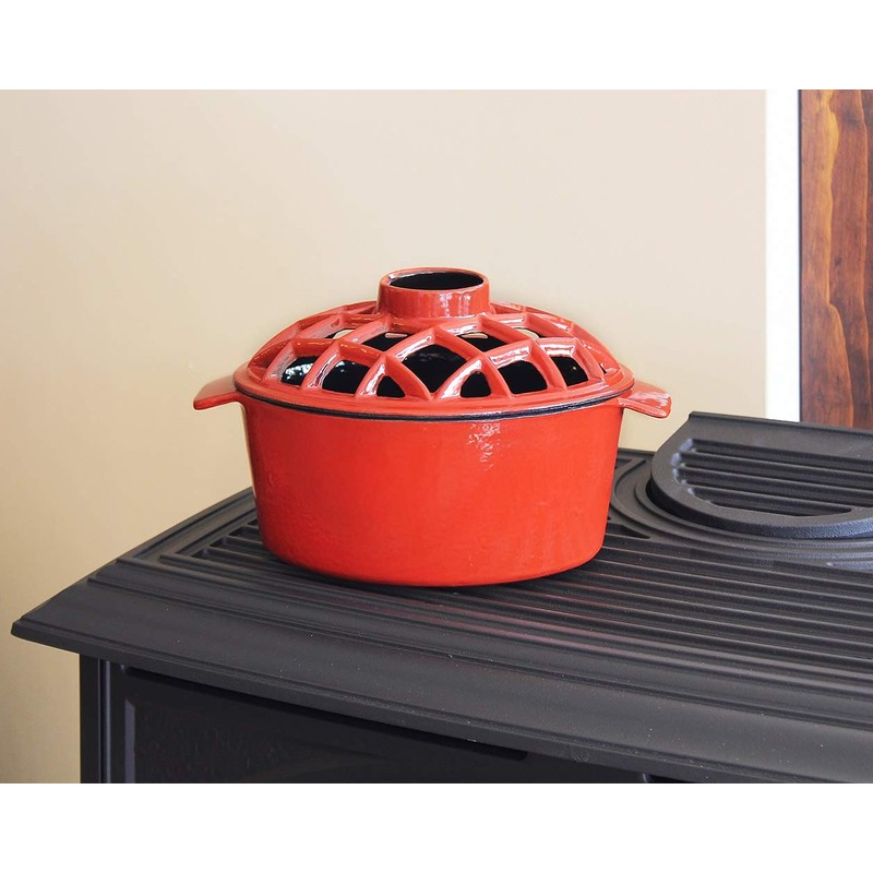 2.2 qt Enamel Woodstove Steamer - Lattice Top