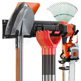 Garage Garden Tool Storage Rack Organizer Wall Mount, Yard Shovel Rack Holder Organization, Heavy-Duty Extra Width Panels for Hanging Landscaping Equipment,Ladders,Sport Gears,Hoses,Lawn Trimmer