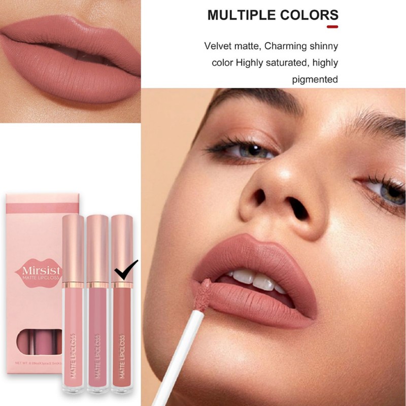 Nude Matte Lipstick Set, Lip Gloss Sets Liquid Lipsticks Long