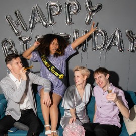 JXYCBZYing Gemini Season Sash with Gold Foil, Black Zodiac Gemini Birthday Sash, May June Bday Sashes, Horoscope, Astrology Birthday Party Decorations, Ideas, Gifts, Jokes and Favors