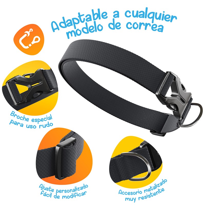 MASCRETTA Collar para Perro con diseño Ajustable de Algodón Compatible