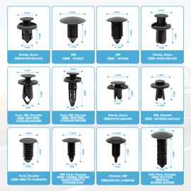 240PCS Bumper Retainer Clips - Car Push Retainer Clips, Plastic Rivets Fasteners Push Retainer Kit with Most Popular Sizes, Car Clips Fasteners Fender Clips - GM Ford Toyota Honda Chrysler