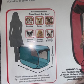 Sport Pet Designs Medium  Pop Open Pet Kennel Color “Turquoise “ 50 lbs Pet Portable Kennel New