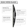 HODEE Splined Application Rear Wiper Arm Blade Set Replacement for