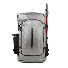 AquaQuest Riparia 45L Waterproof Backpack - Backpacking, Travel, Hunting, Fishing, Camping DayPack - Grey