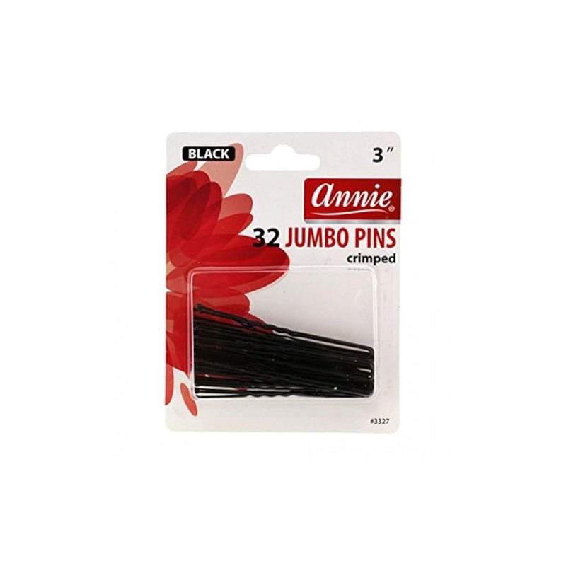 Annie Jumbo Hair Pins 3" 32Ct Black