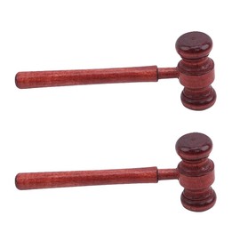 2 Pcs Wood Judge Gavels Auction Court Gavels Wooden Judge Hammers Wood Hammer Props Judge Costume Accessories for Lawyer Courtroom