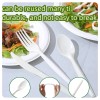 Kistou 150PCS compostable utensils set Eco-friendly Heavy Duty Utensils (50