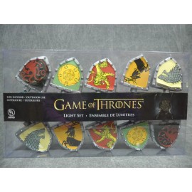 Kurt S Adler Game of Thrones NEW * House Crest Sigil Lights * Christmas Holiday 10-Foot