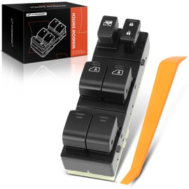 A-Premium 2 Auto Master Power Window Switch Compatible with Infiniti G35 2007-2008, G37 2009-2013, 14+2 Blades, Front Driver Side, Replace# 25401JK43D, 25401JK43E