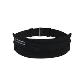 Riñonera ajustable para correr con diadema para correr, sin rebote para mujeres y hombres, 3 bolsillos reflectantes para corredores, senderismo, gimna