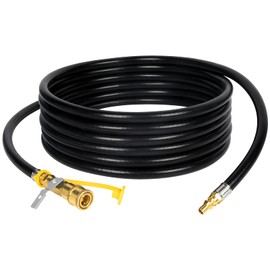 GASPRO 12ft RV Propane Quick Connect Hose - Low Pressure Extension Hose with 1/4" Disconnect Fittings - Ideal for Gas Grills, Griddles, Stoves, Fire Pits