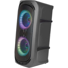 Alphasonik Reaktor One Battery Powered Portable Party Speaker Box Alpha Bass Bluetooth Mic and Guitar Inputs Phone Charger USB Player AUX App Control…