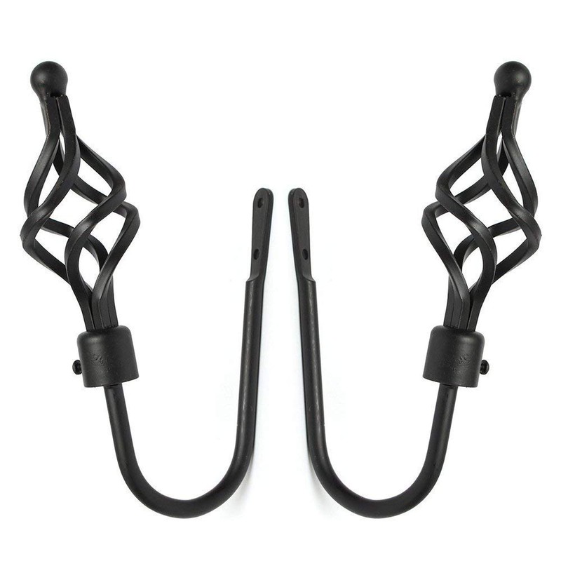 EgoEra® Crown Design Curtain Drapery Holdbacks - Metal Hooks Holder,